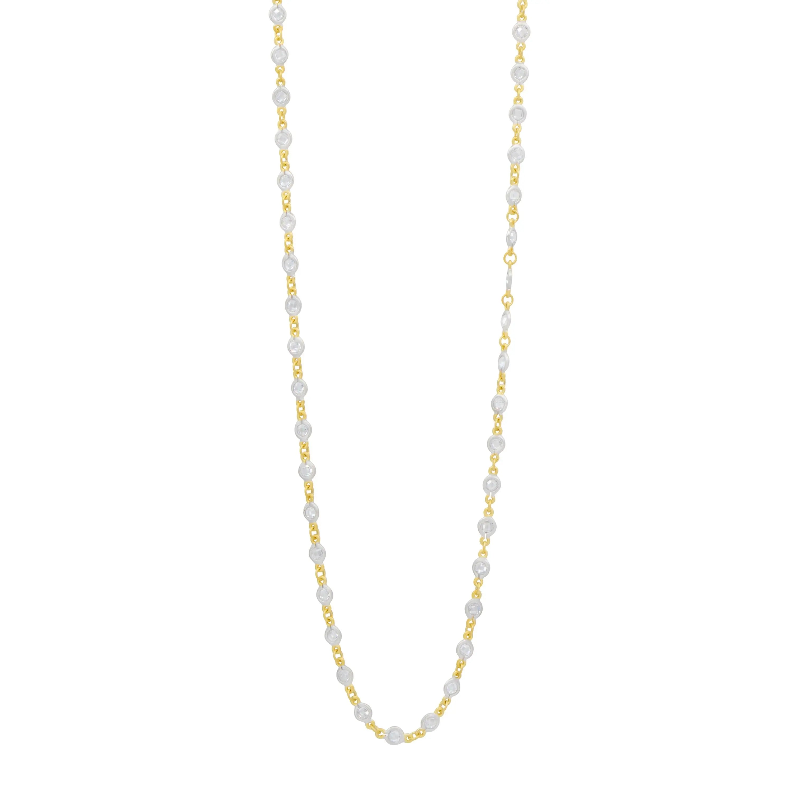 Bezel Set Radiance Wrap Chain FR Signature Reimagined NECKLACE