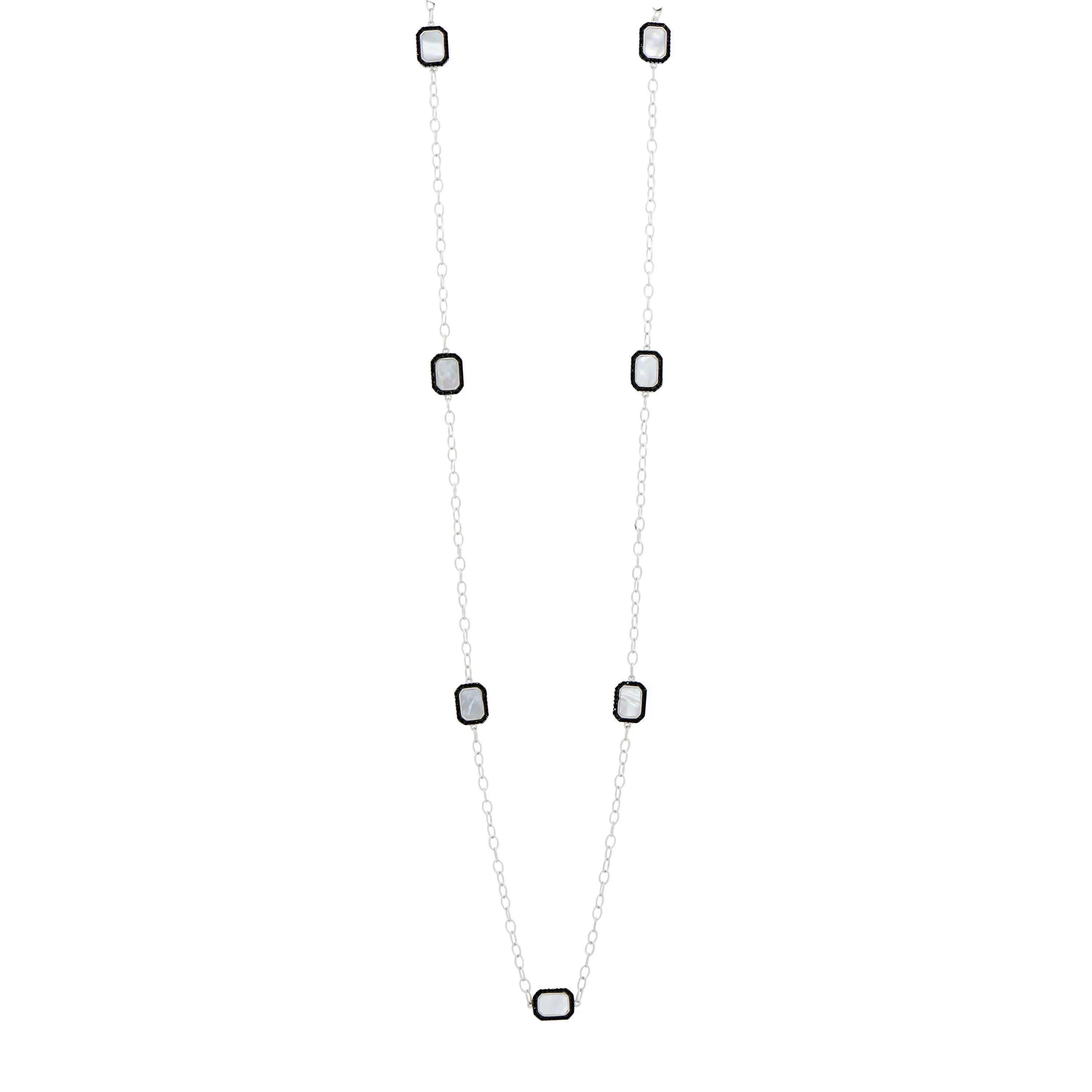 Cobblestone Station Long Necklace Industrial Finish NECKLACE