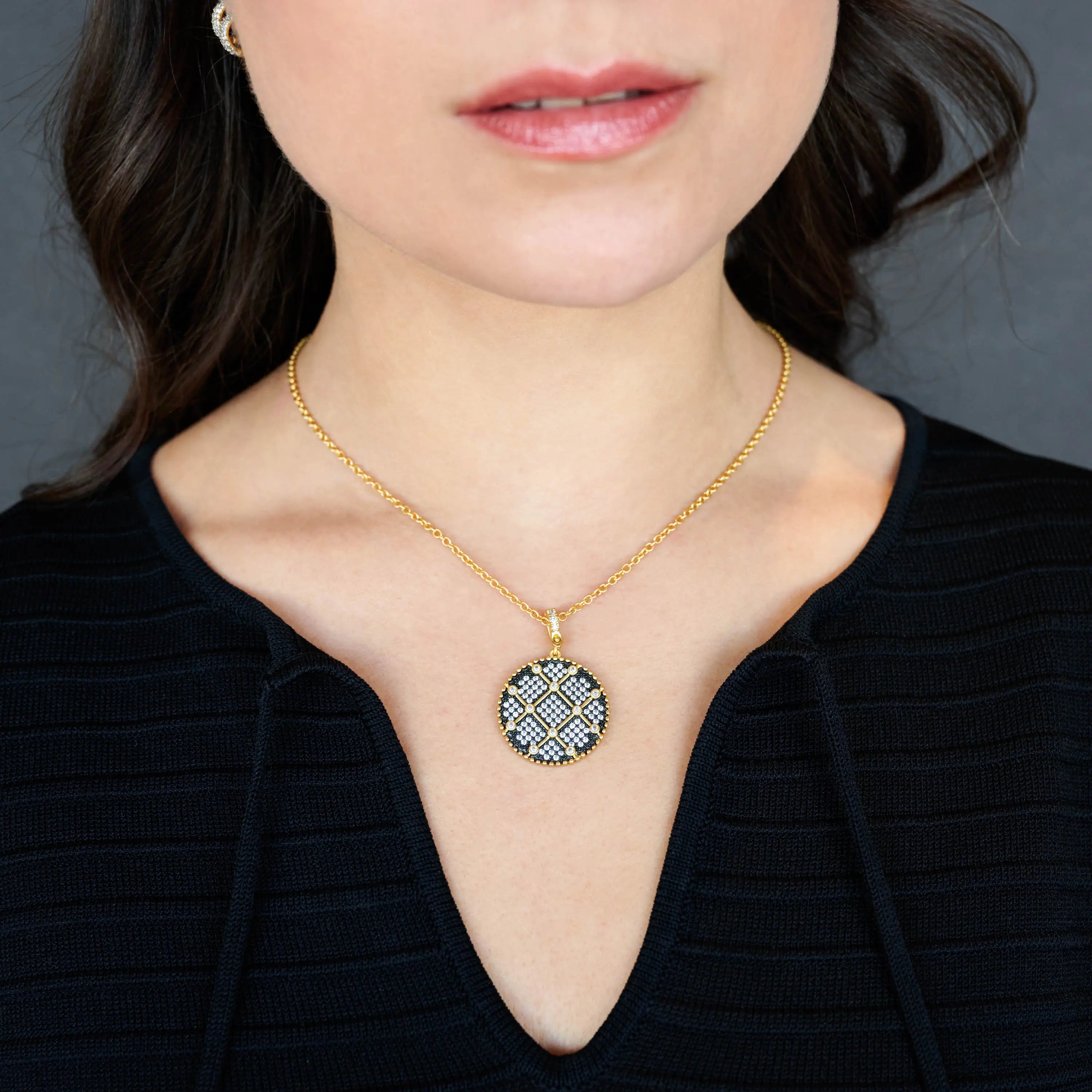 Double Sided LOVE Pendant Necklace Women of Strength NECKLACE