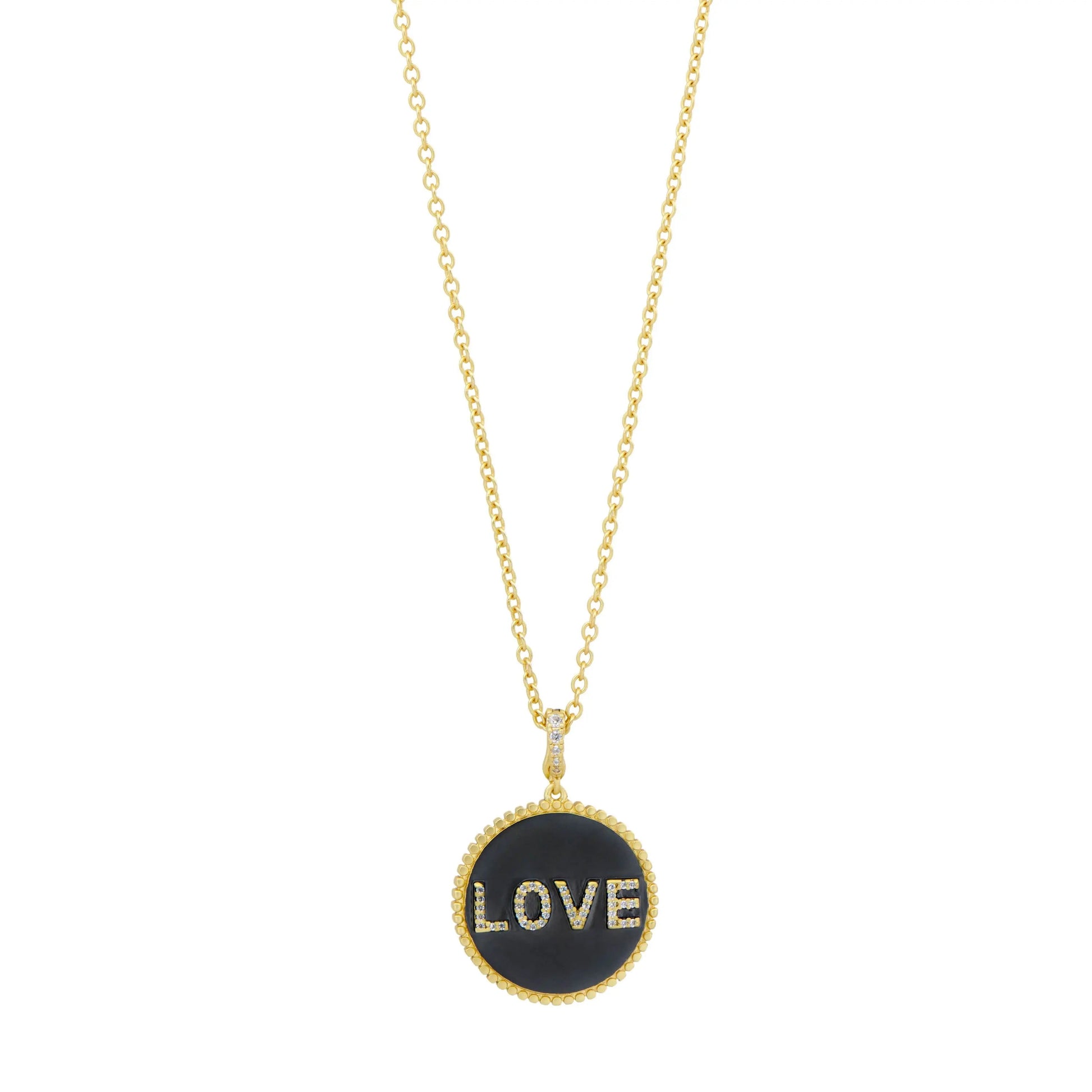 BlackGold Double Sided LOVE Pendant Necklace Women of Strength NECKLACE