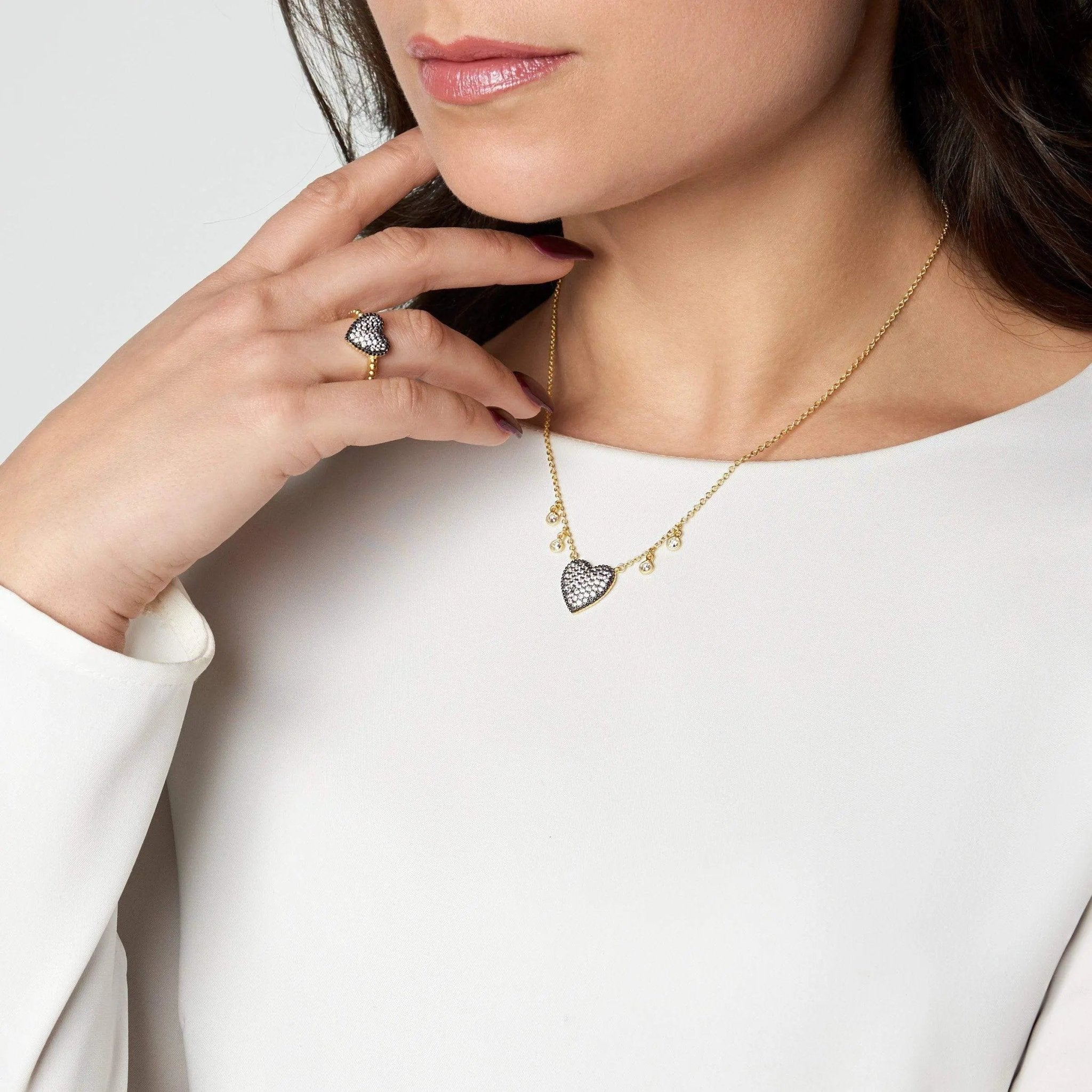 From the Heart Pavé Necklace - FREIDA ROTHMAN