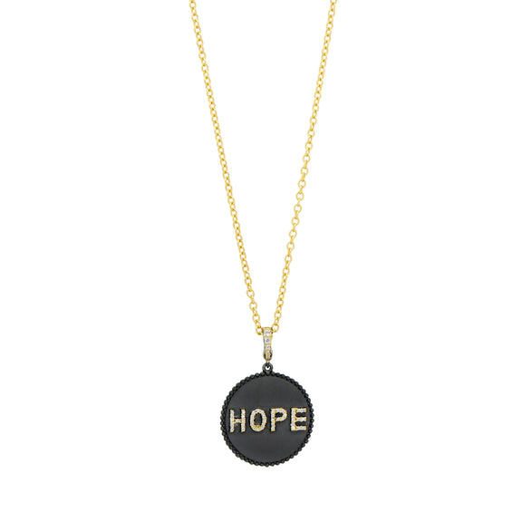 BlackGold HOPE Pendant Necklace Women of Strength NECKLACE