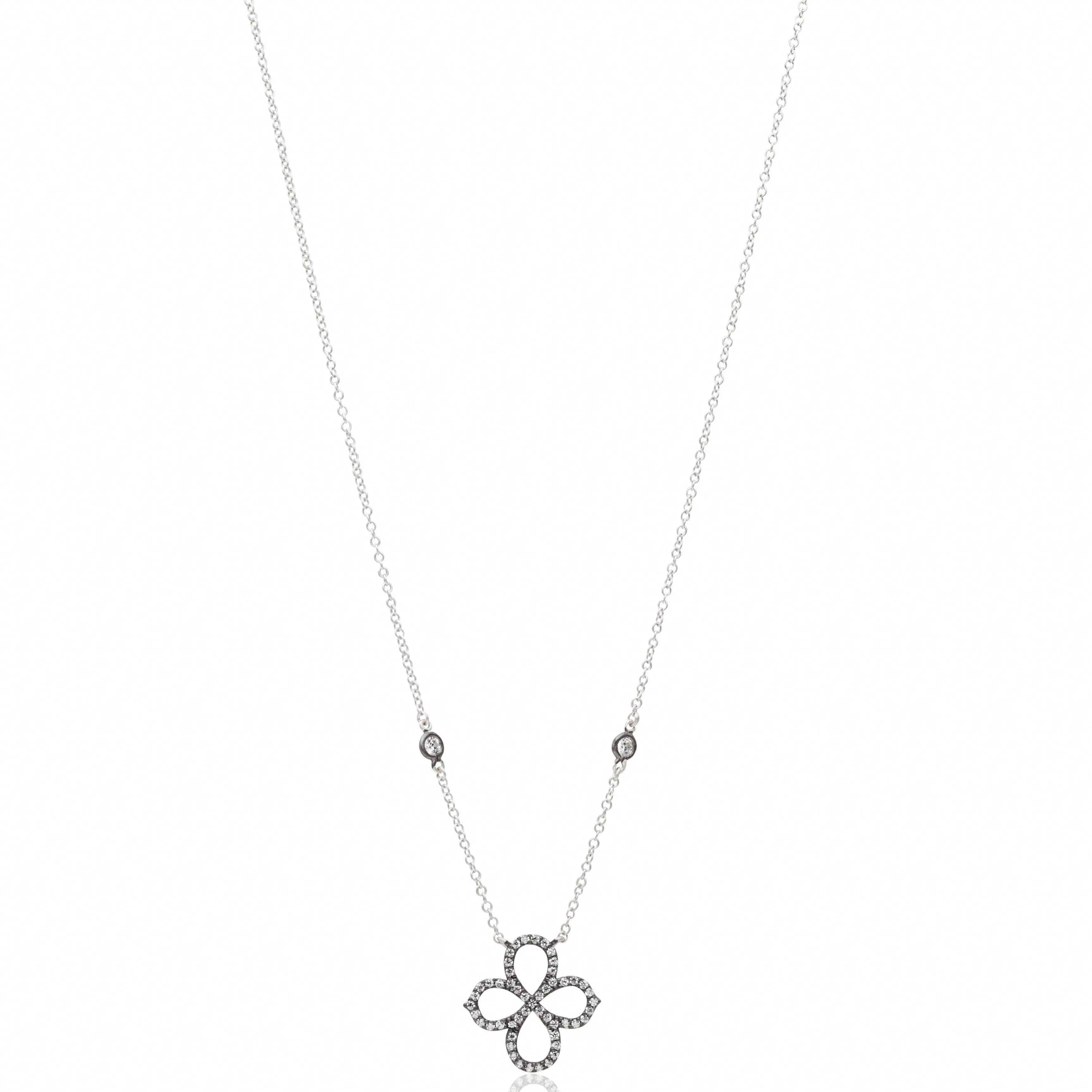 Open Clover Pav Necklace - FREIDA ROTHMAN