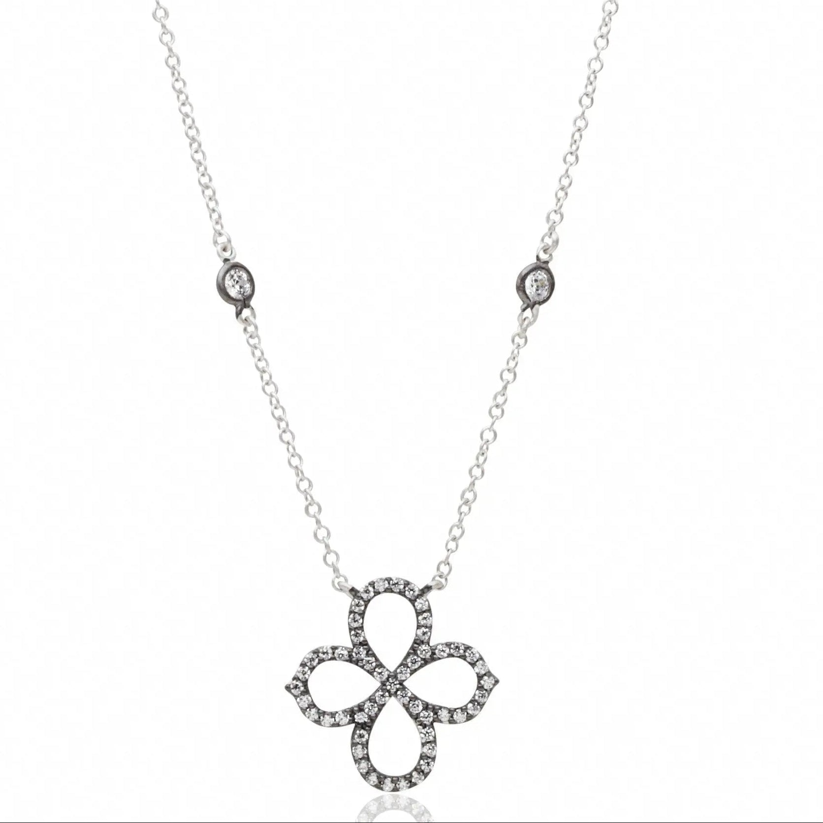 Open Clover Pav Necklace - FREIDA ROTHMAN