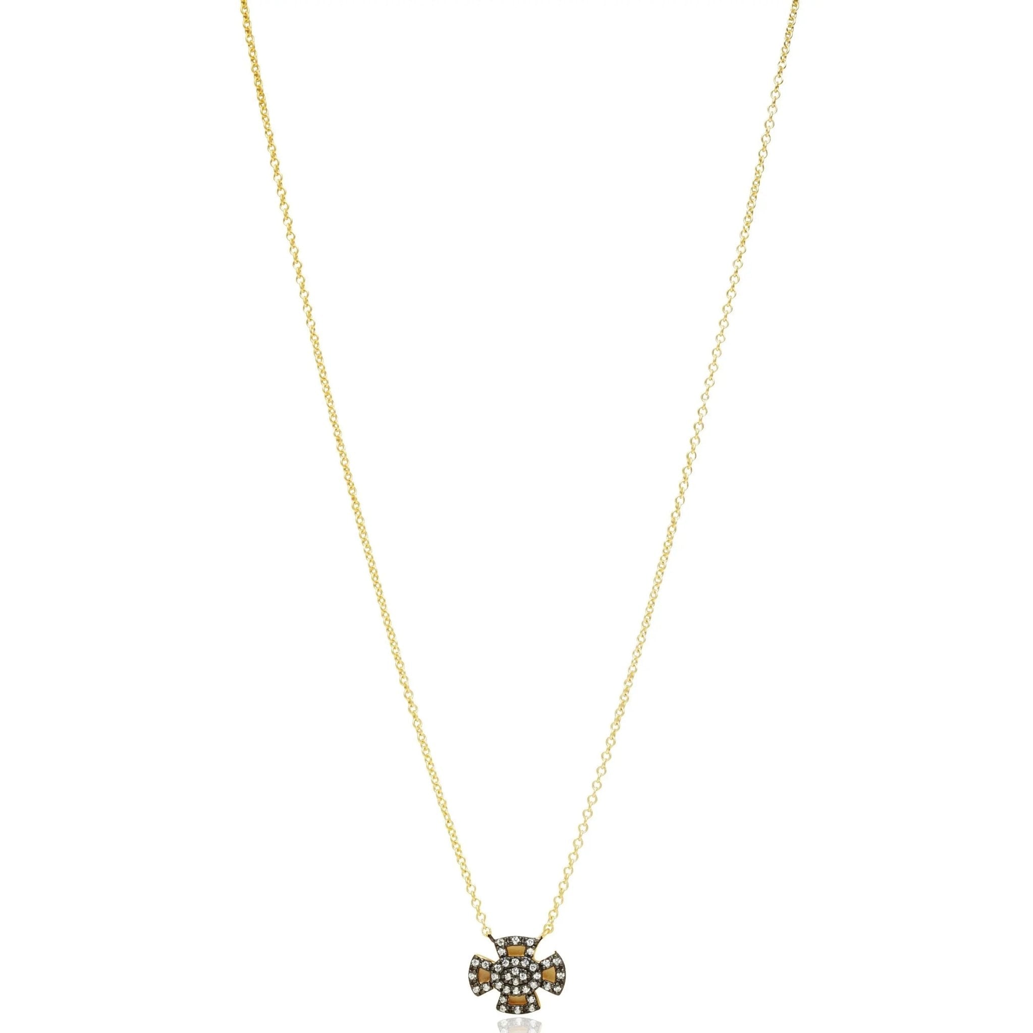 Pav̩ Cross Pendant Necklace - FREIDA ROTHMAN