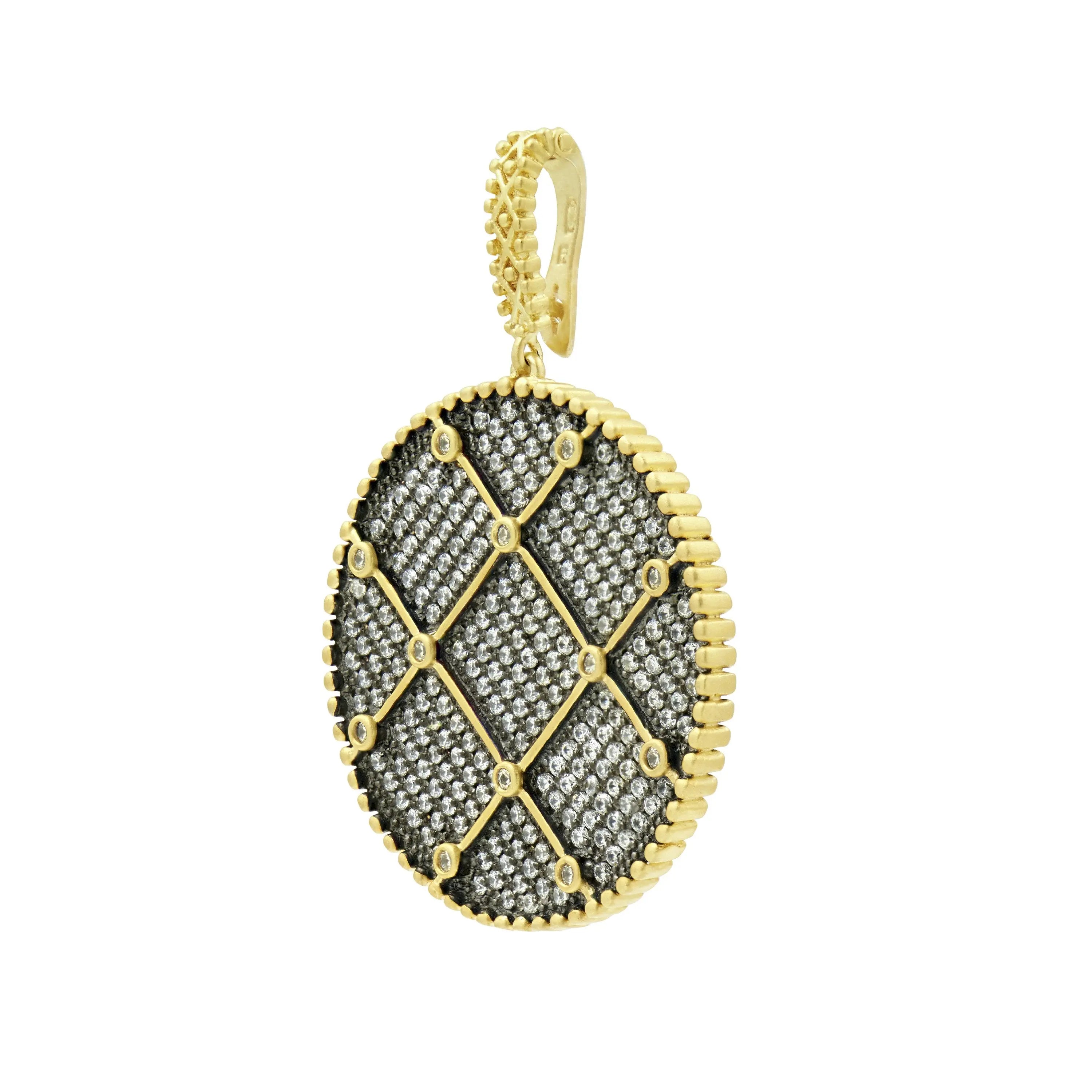 Signature Double Sided Pendant Chain Link Necklace Signature NECKLACE