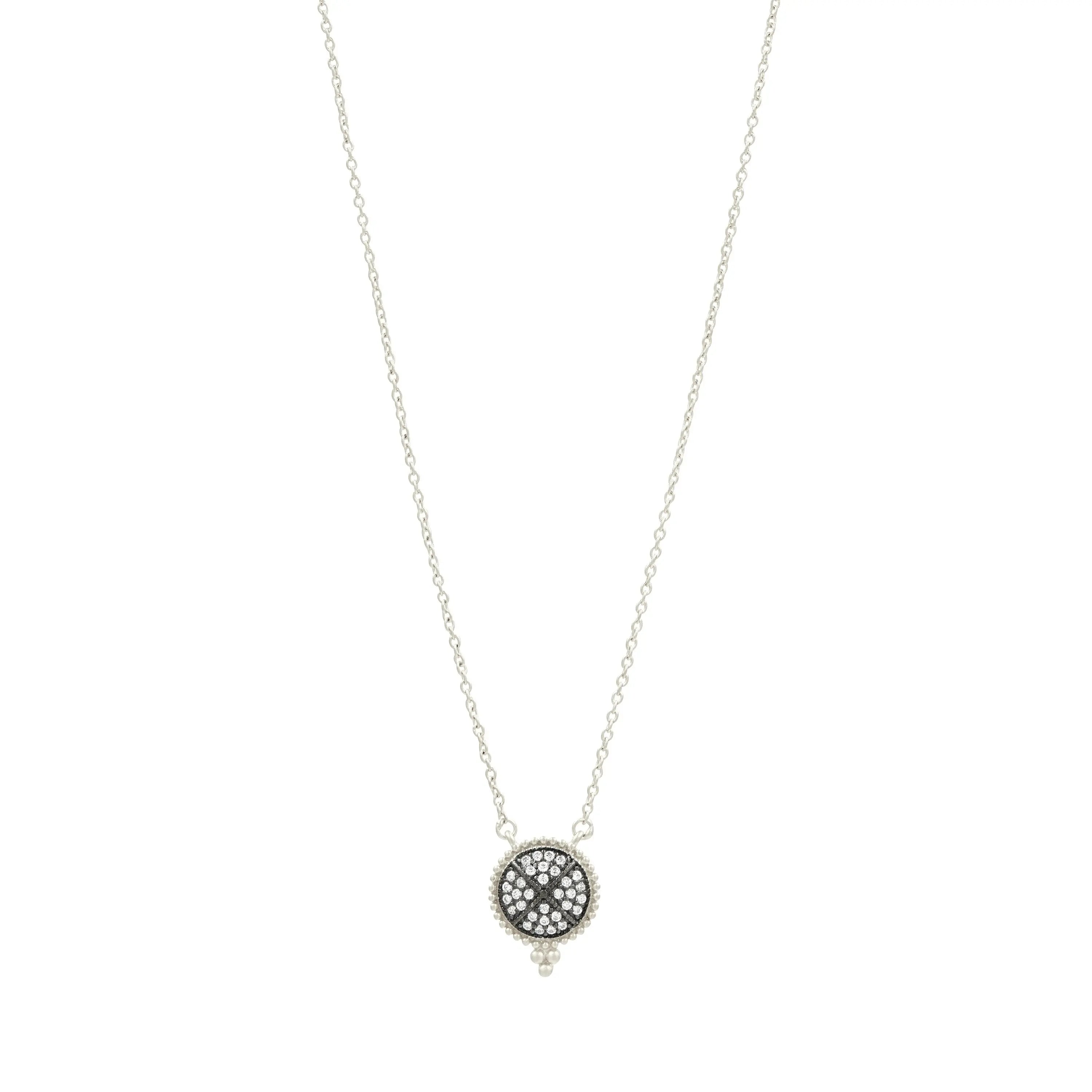 Signature Pavé Disc Pendant Necklace FREIDA ROTHMAN NECKLACE