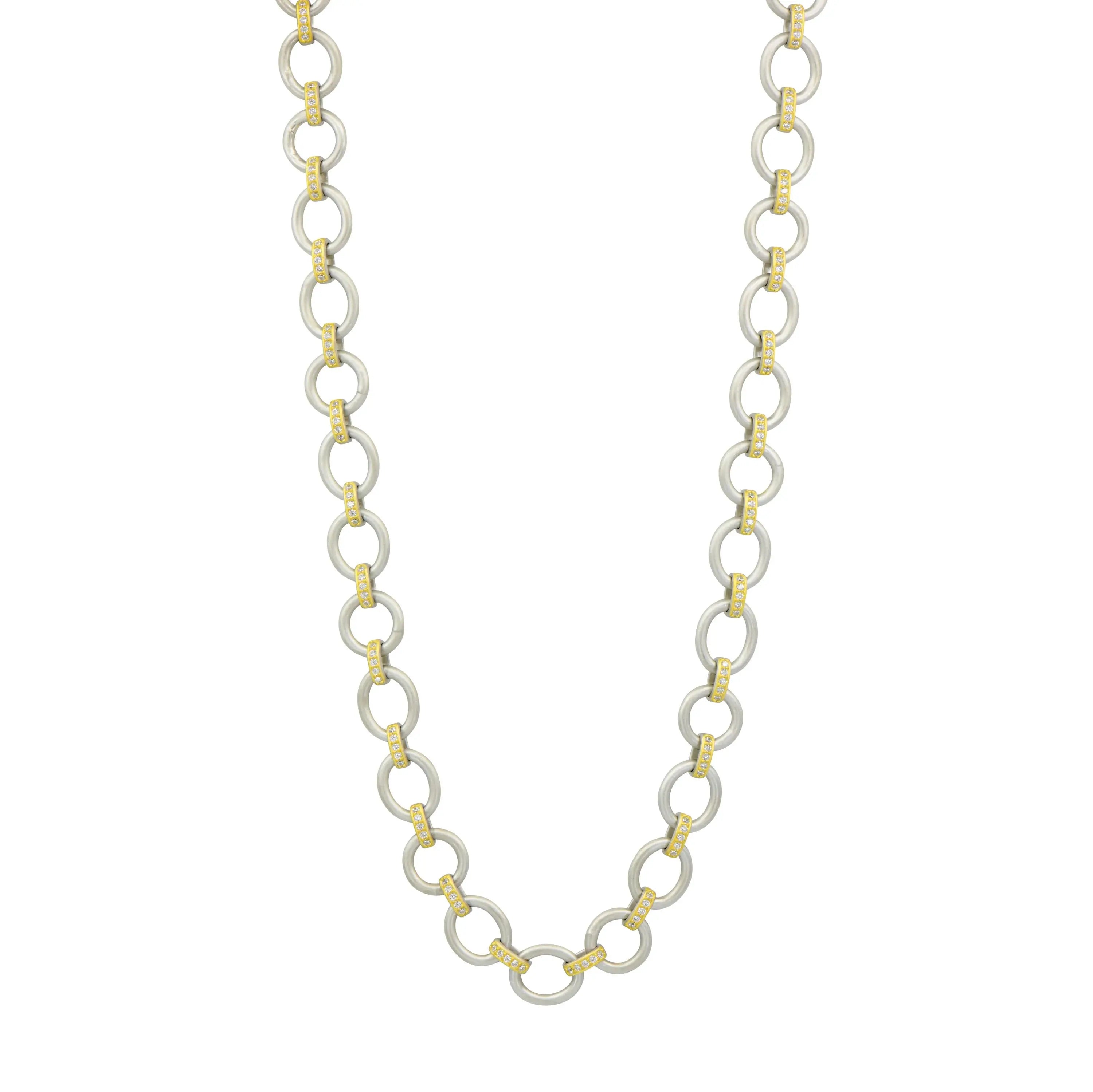 The Perfect Chunky Mixed Metal Link Necklace FR Signature Reimagined NECKLACE