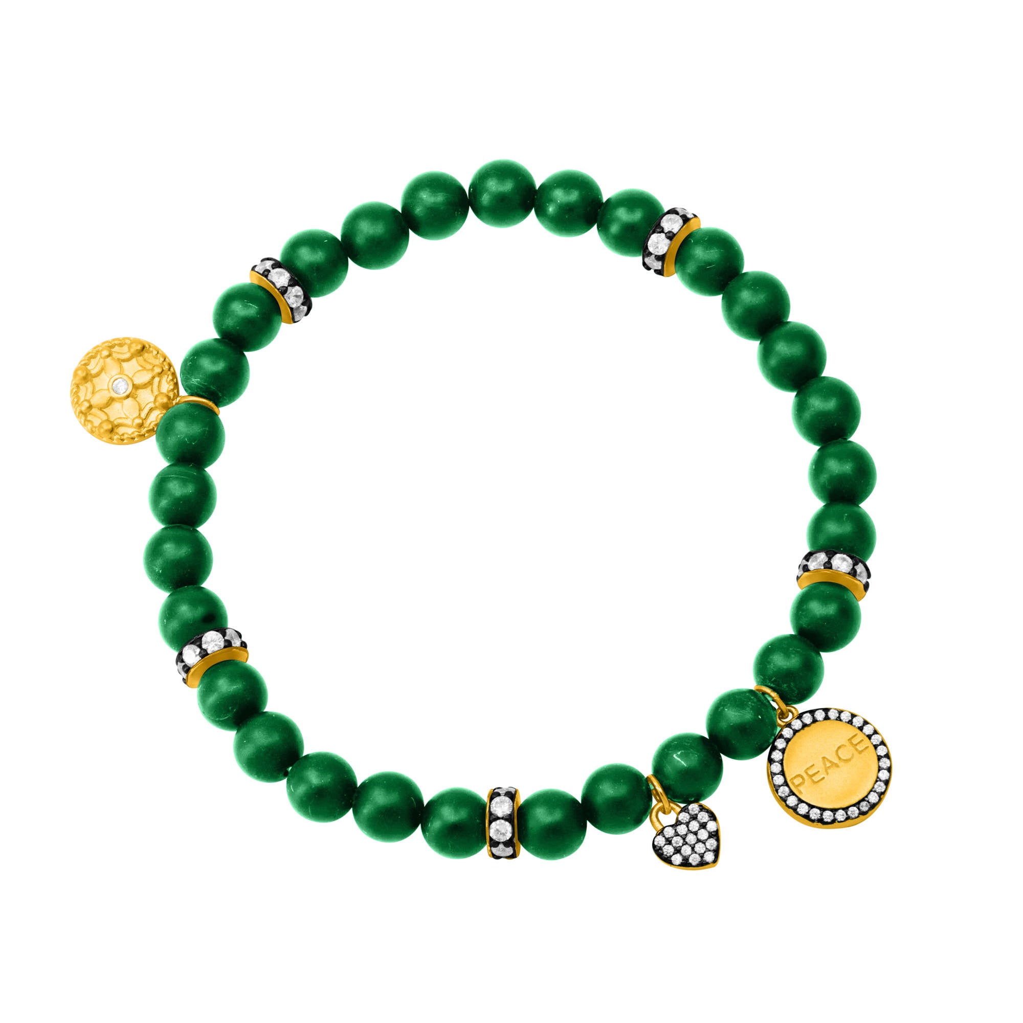 The PEACE Beaded Stretch Bracelet