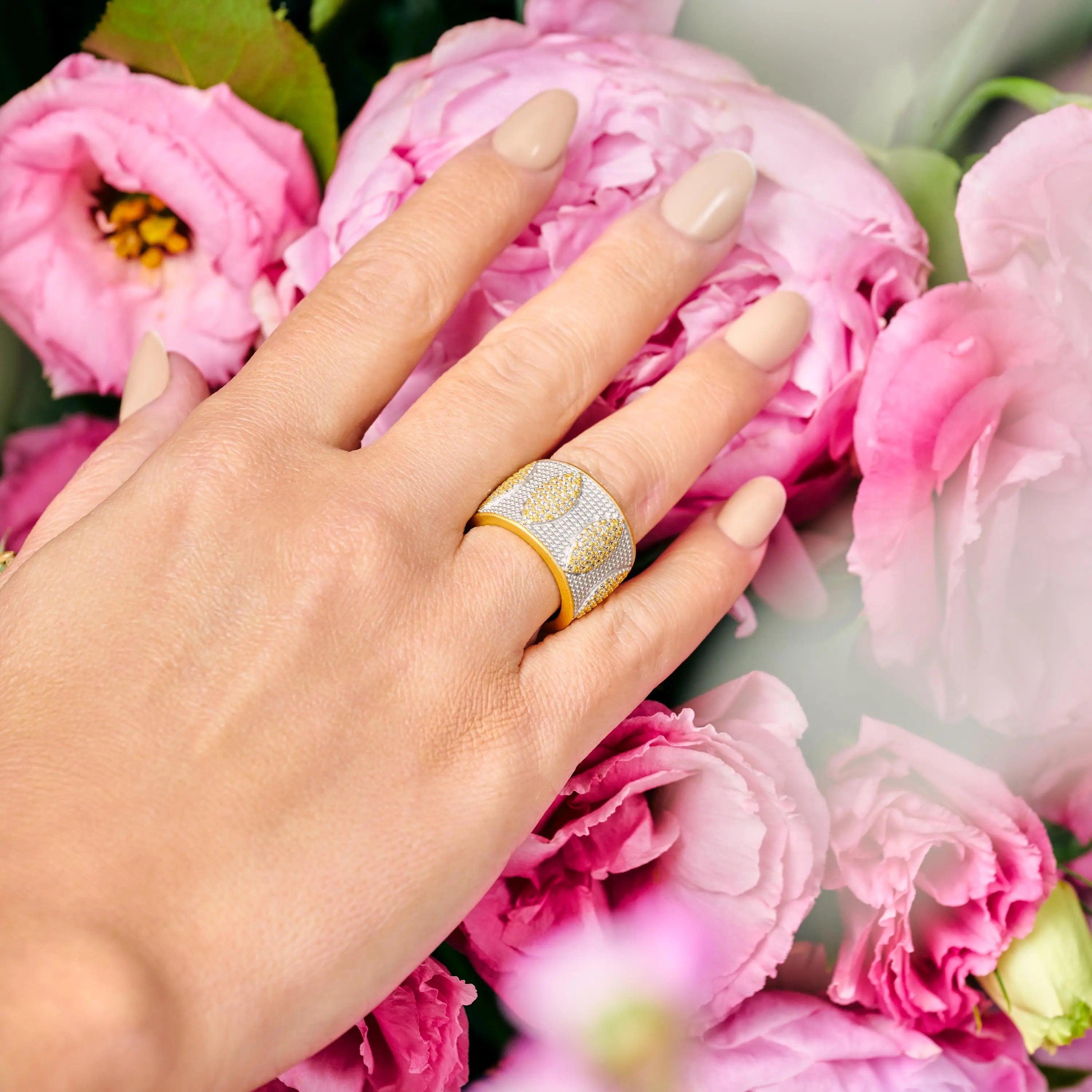 Brooklyn In Bloom Wide Band Ring Armor of Hope RING