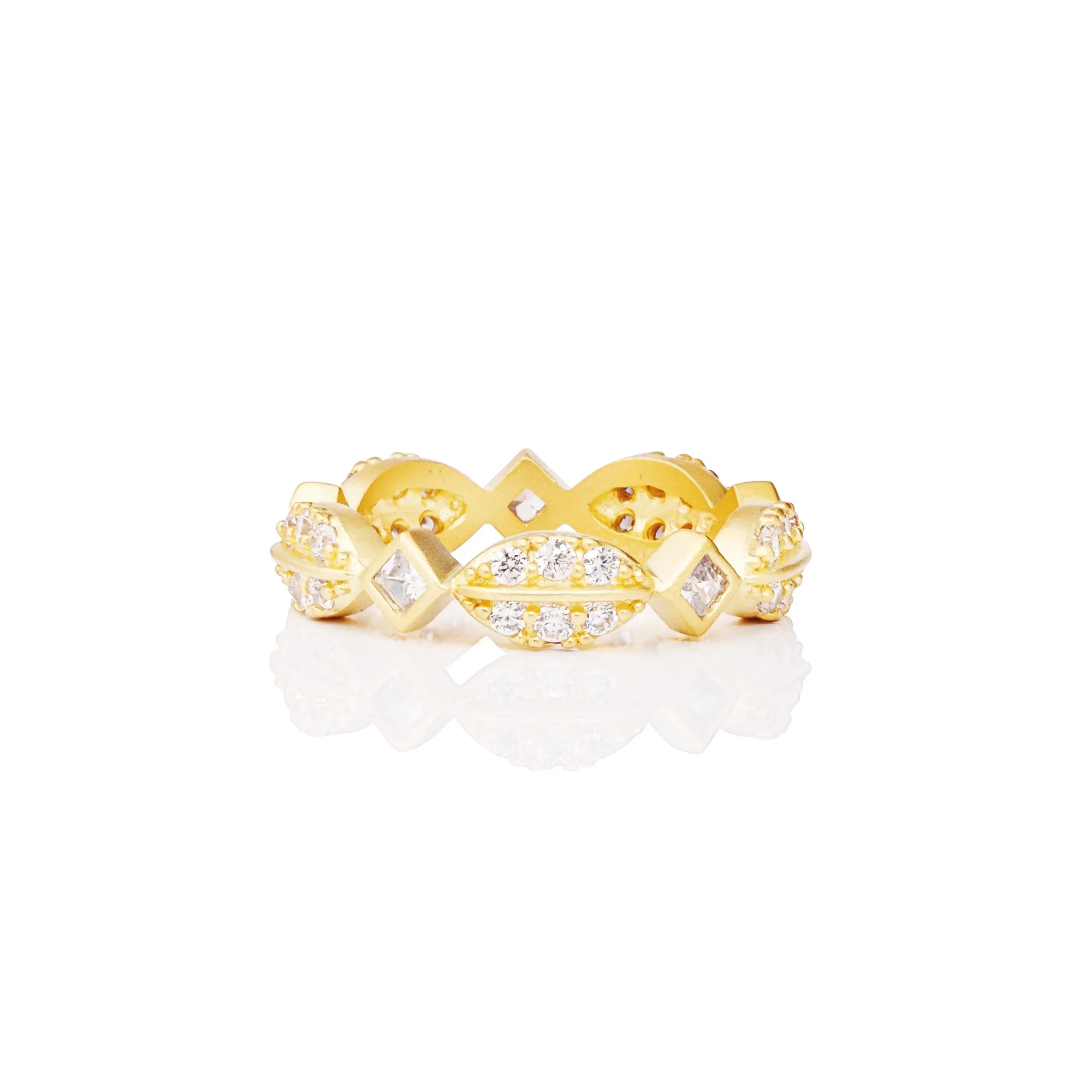 Two-Tone Mixed Shape Ring