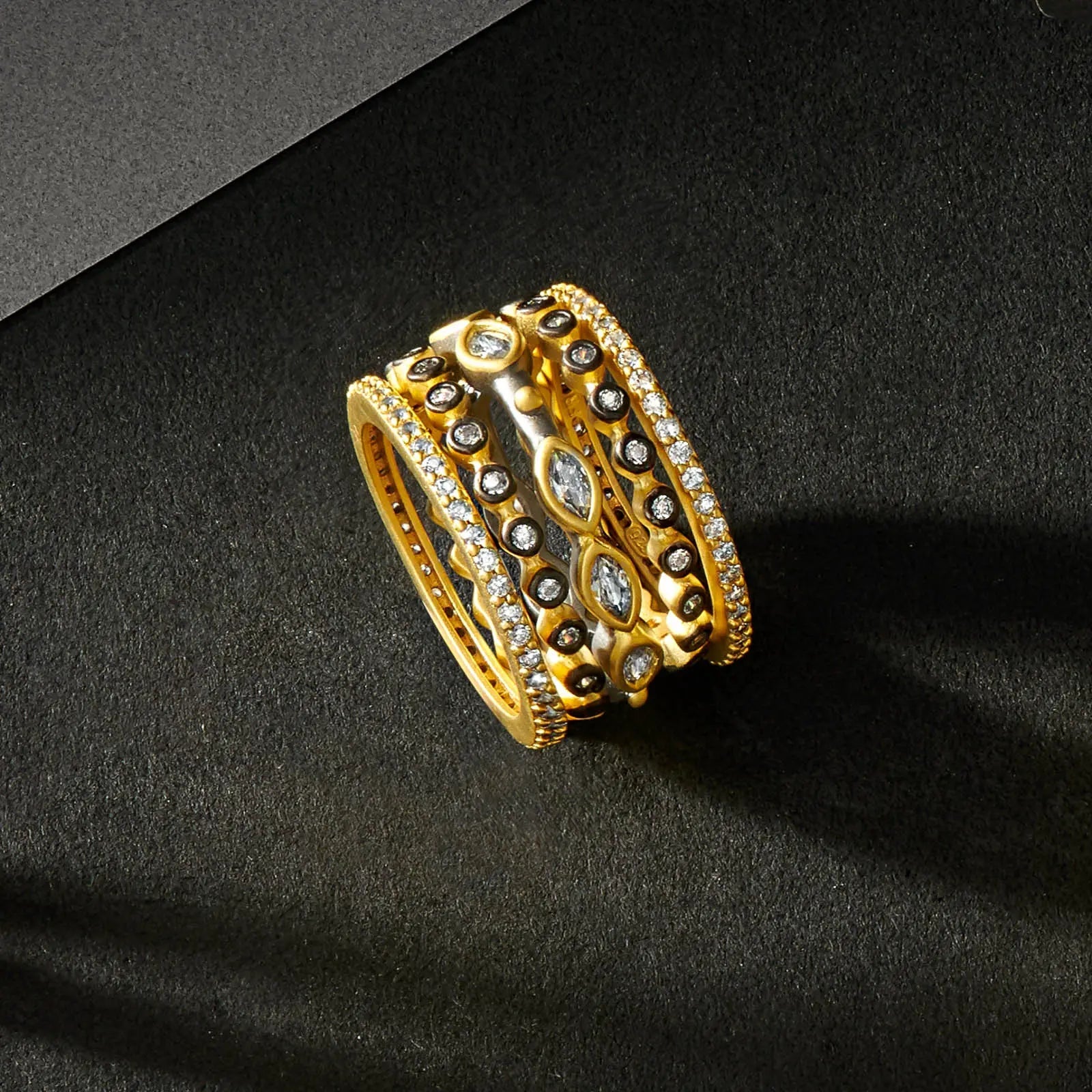  Signature Marquise Station Ring Stack - 5-Stack Rings Signature RING