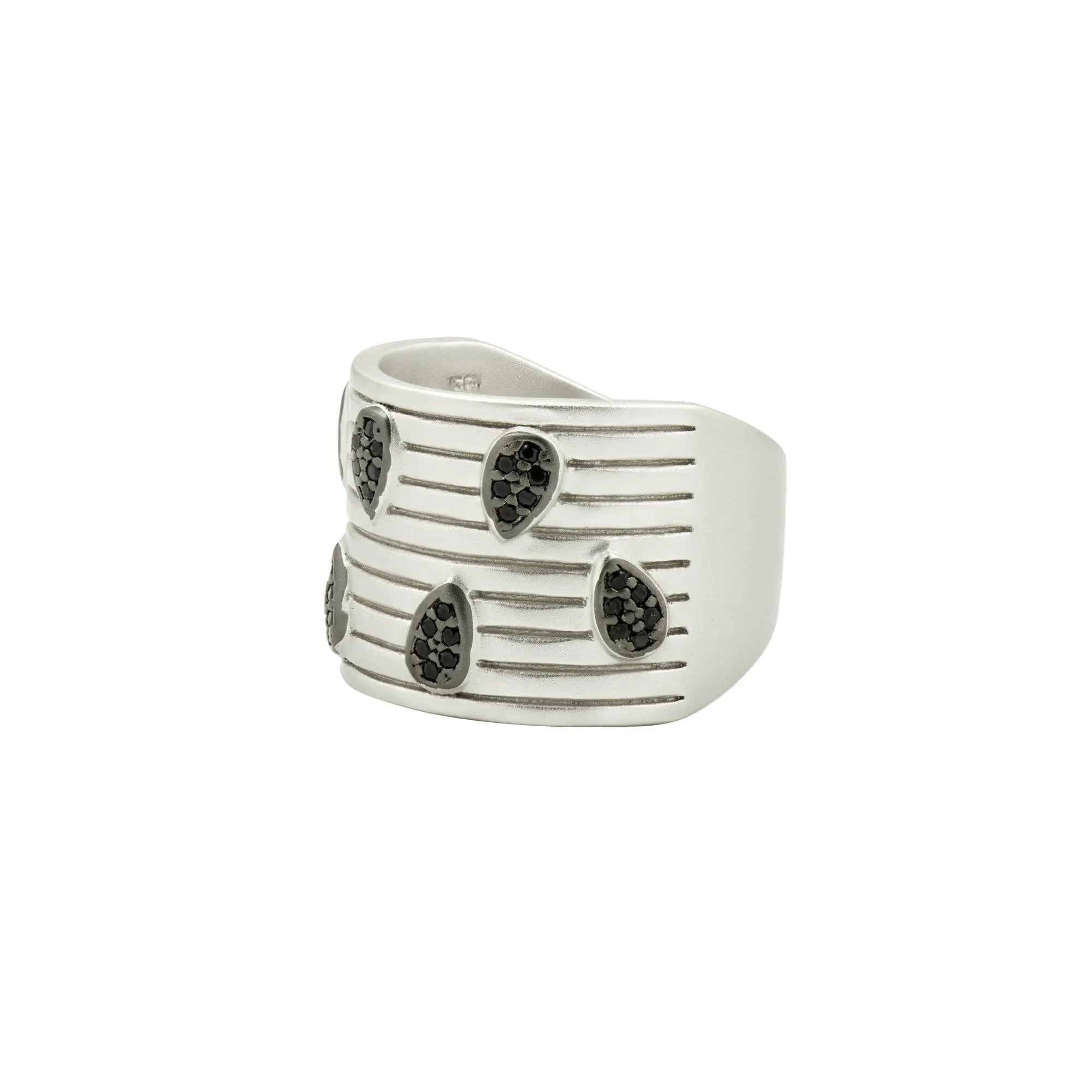Teardrops of Pavé Cigar Band Ring FR Vault RING