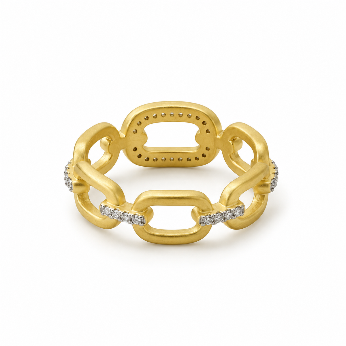 The Pavé Link Ring