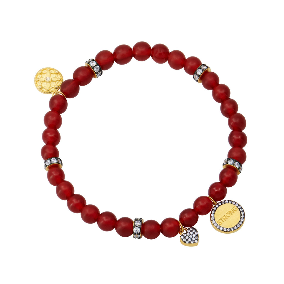 The STRONG Beaded Stretch Bracelet - FREIDA ROTHMAN