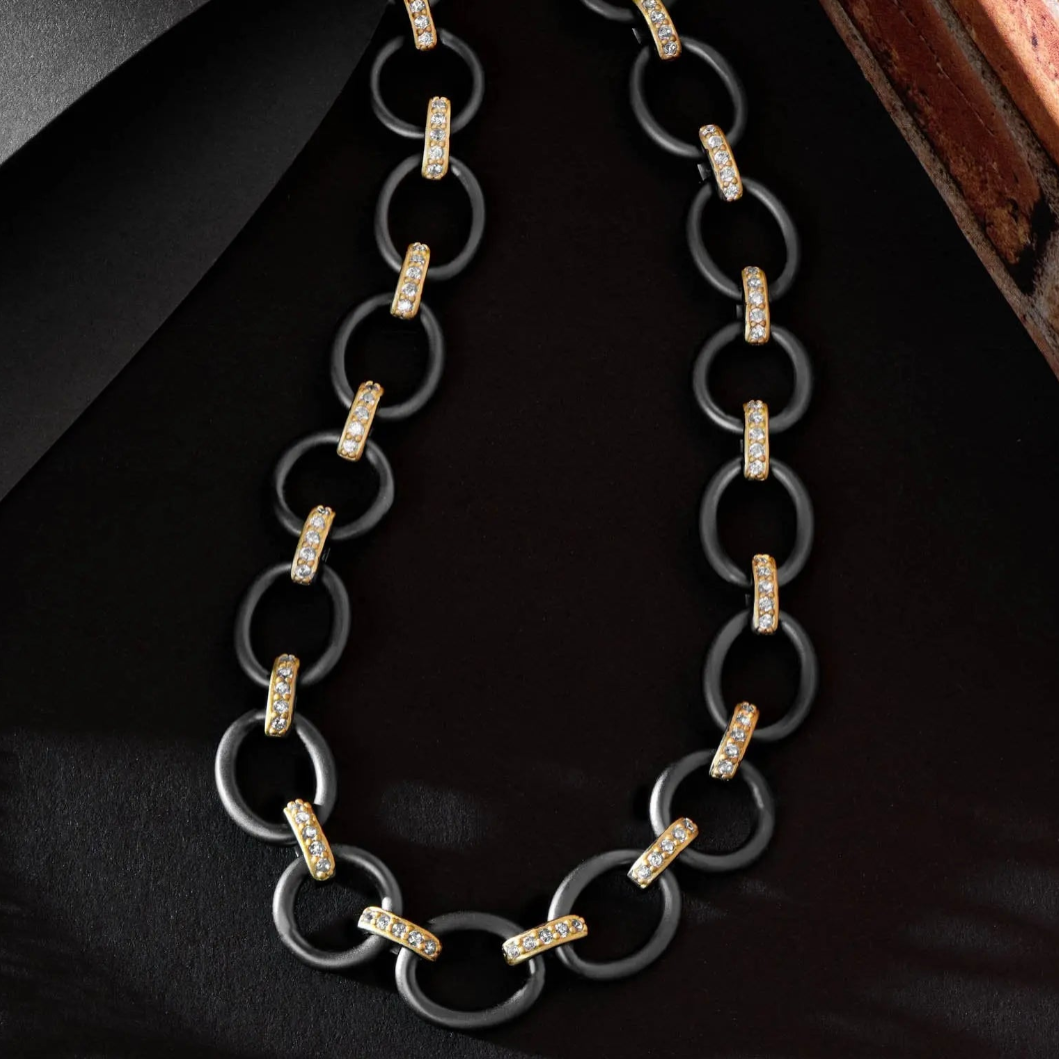 The Perfect Chunky Mixed Metal Link Necklace