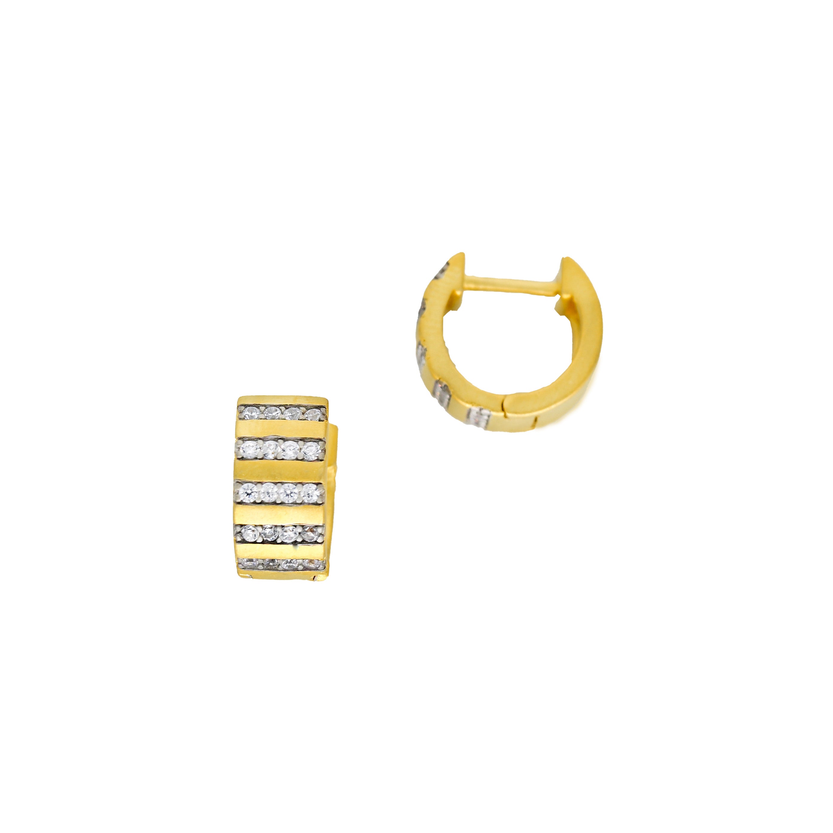 Pavé Stripe Huggy Earrings