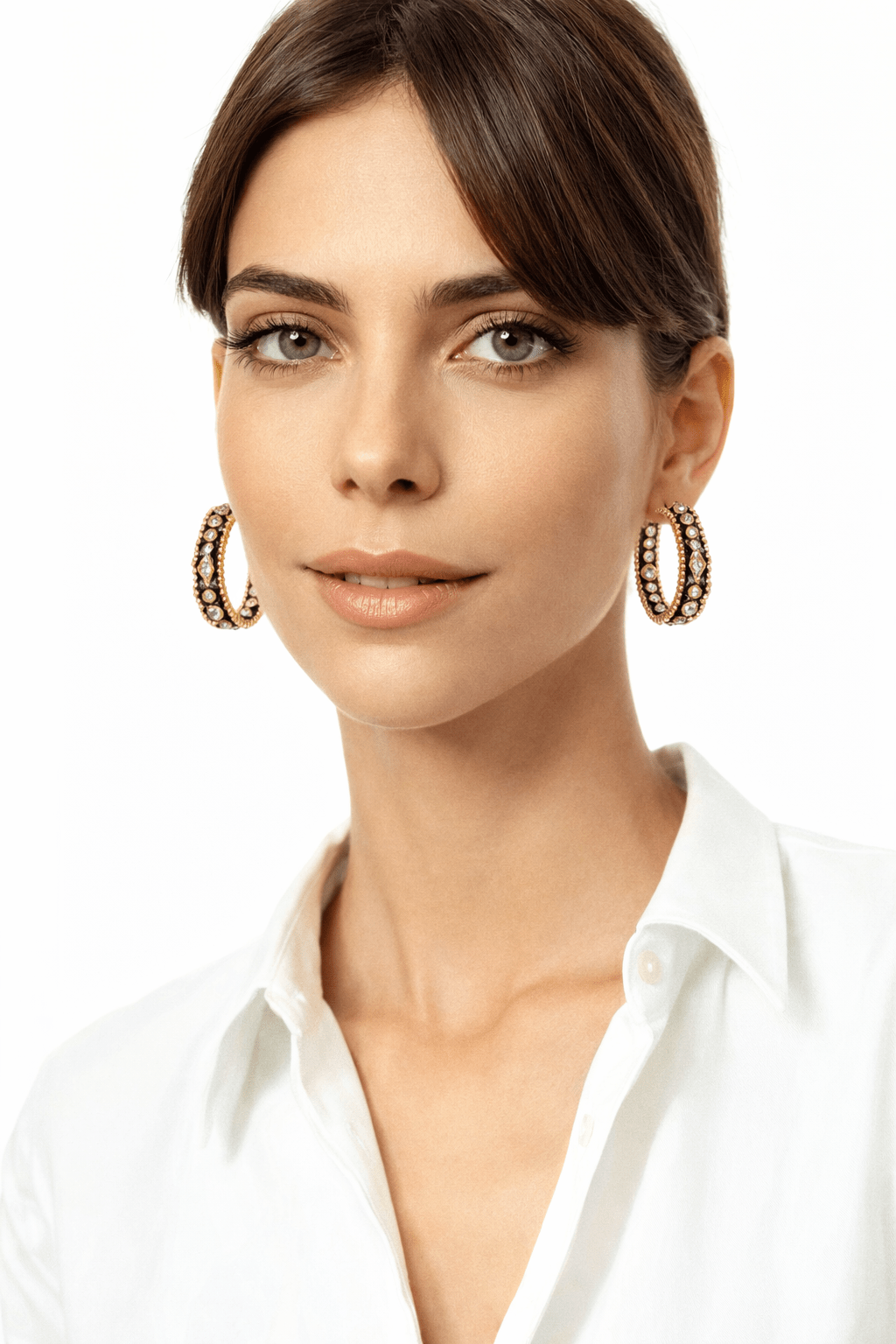Signature Celestial Hammered Hoop Earrings - FREIDA ROTHMAN