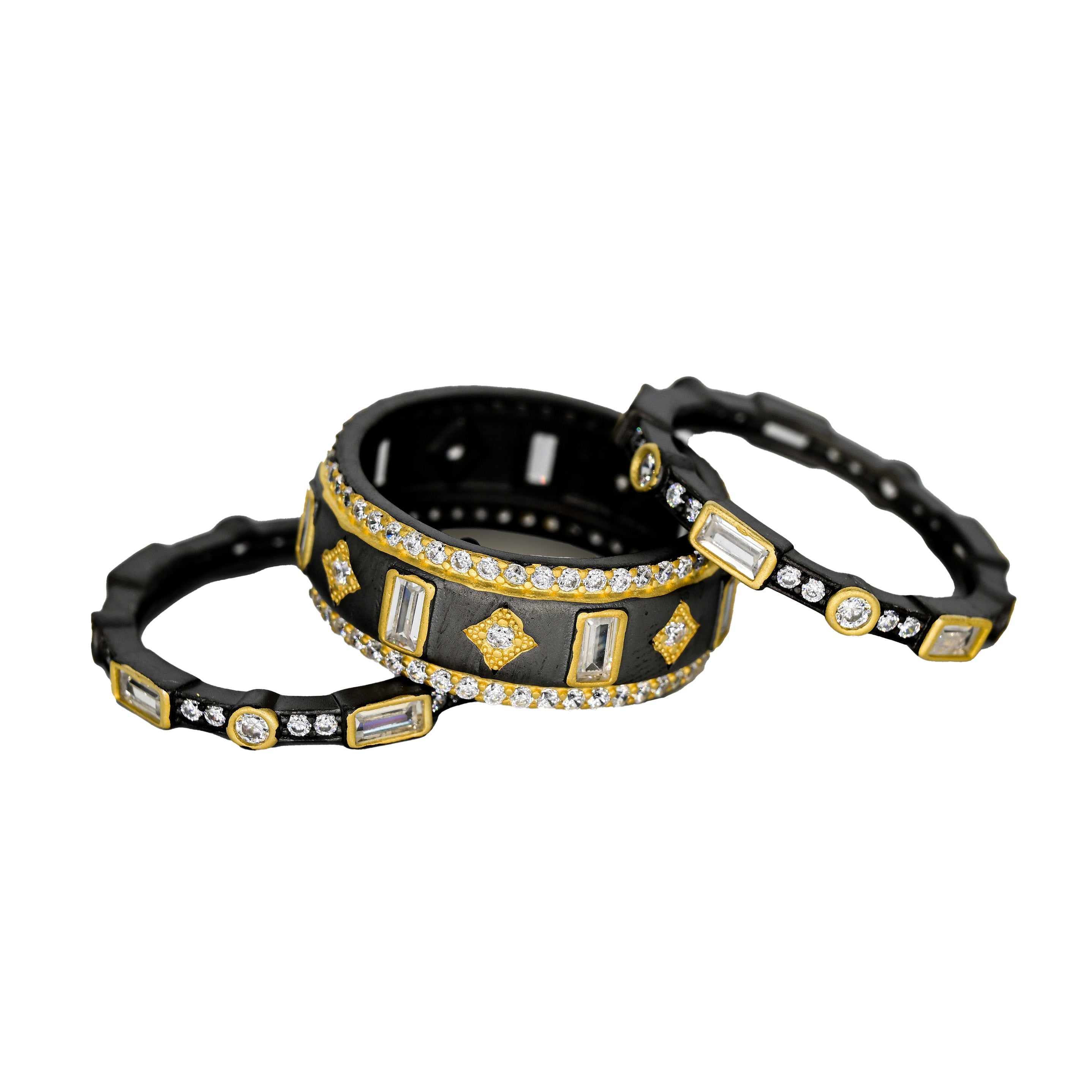 Celestial Midnight Window 3-Stack Ring