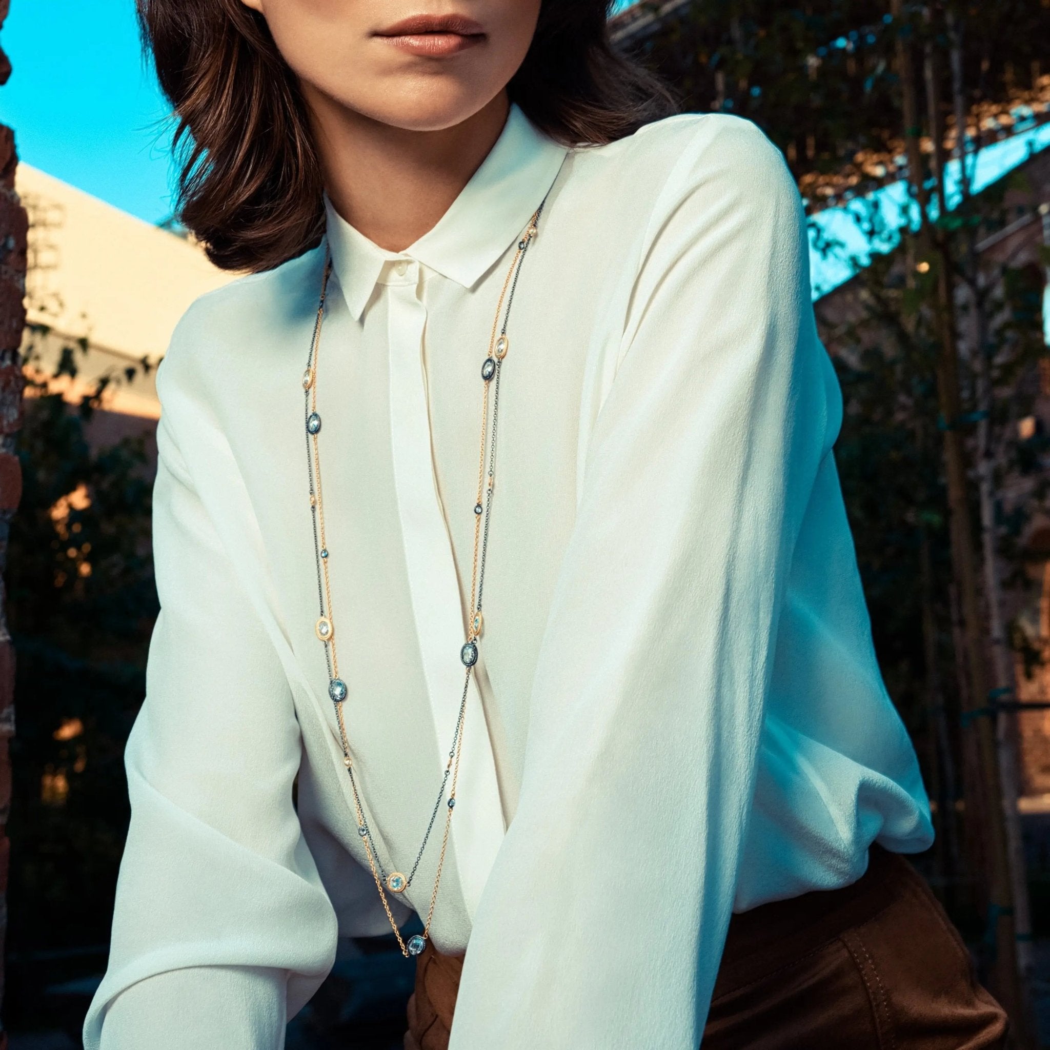 Signature Raindrop Station Necklace - FREIDA ROTHMAN