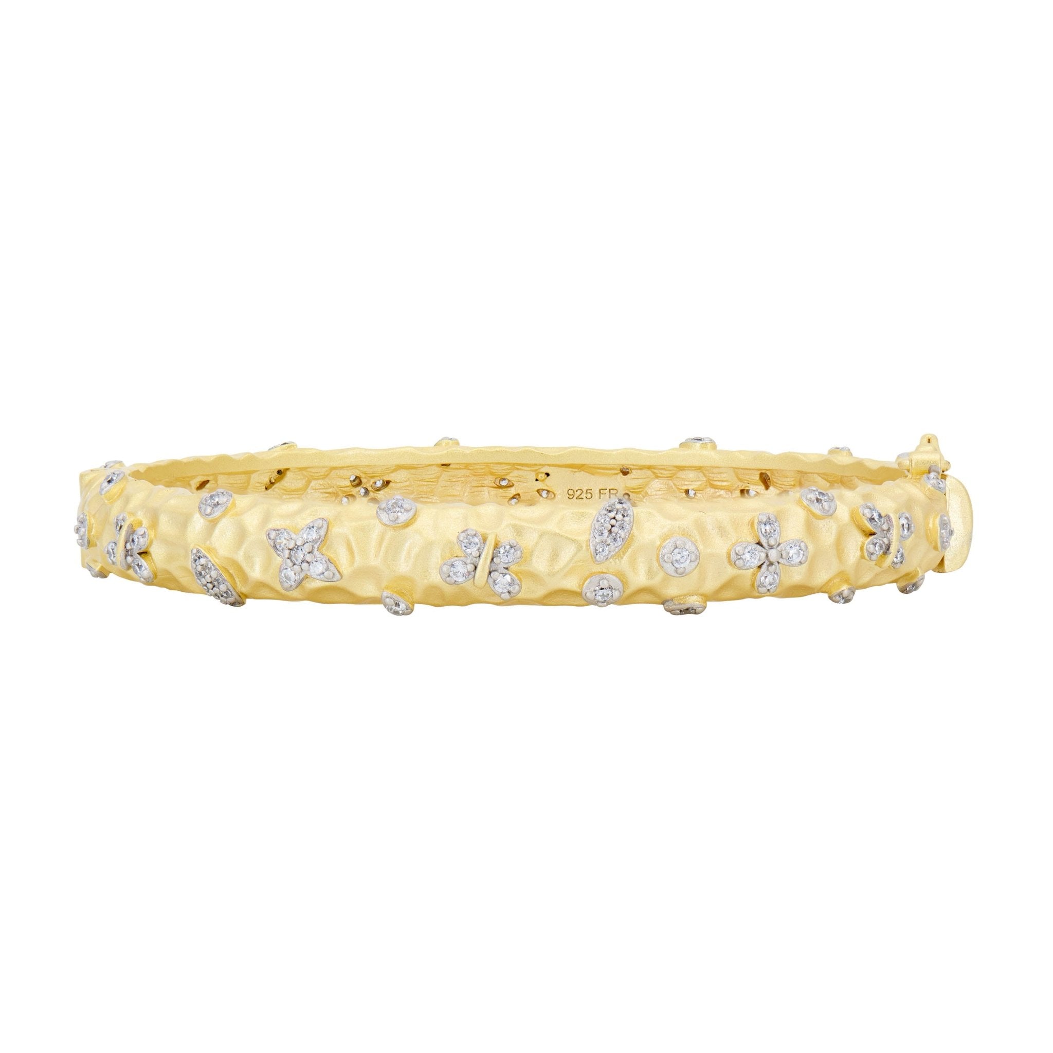 Petals in Bloom Textured Hinge Bracelet - FREIDA ROTHMAN
