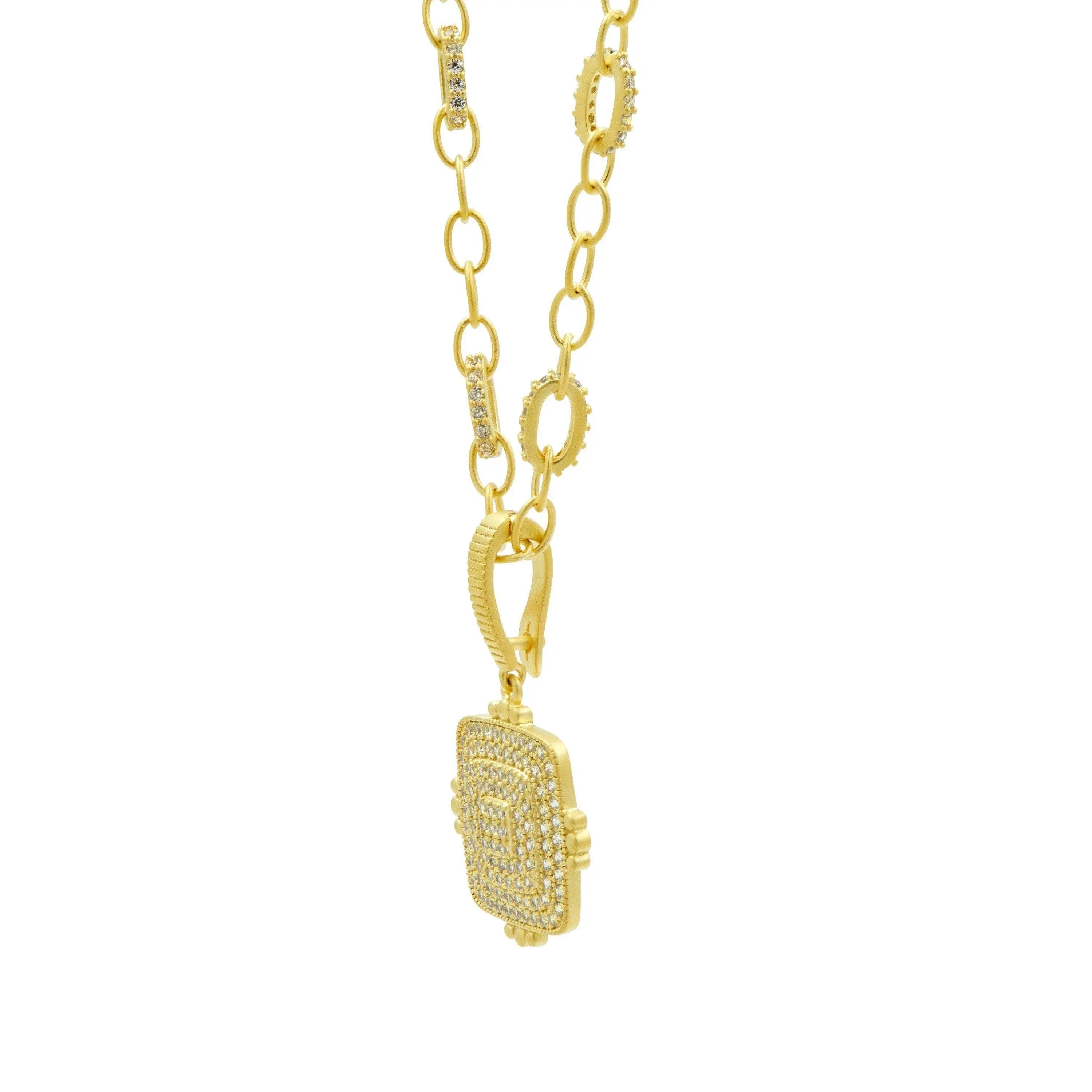 Pavê Square Chain Necklace