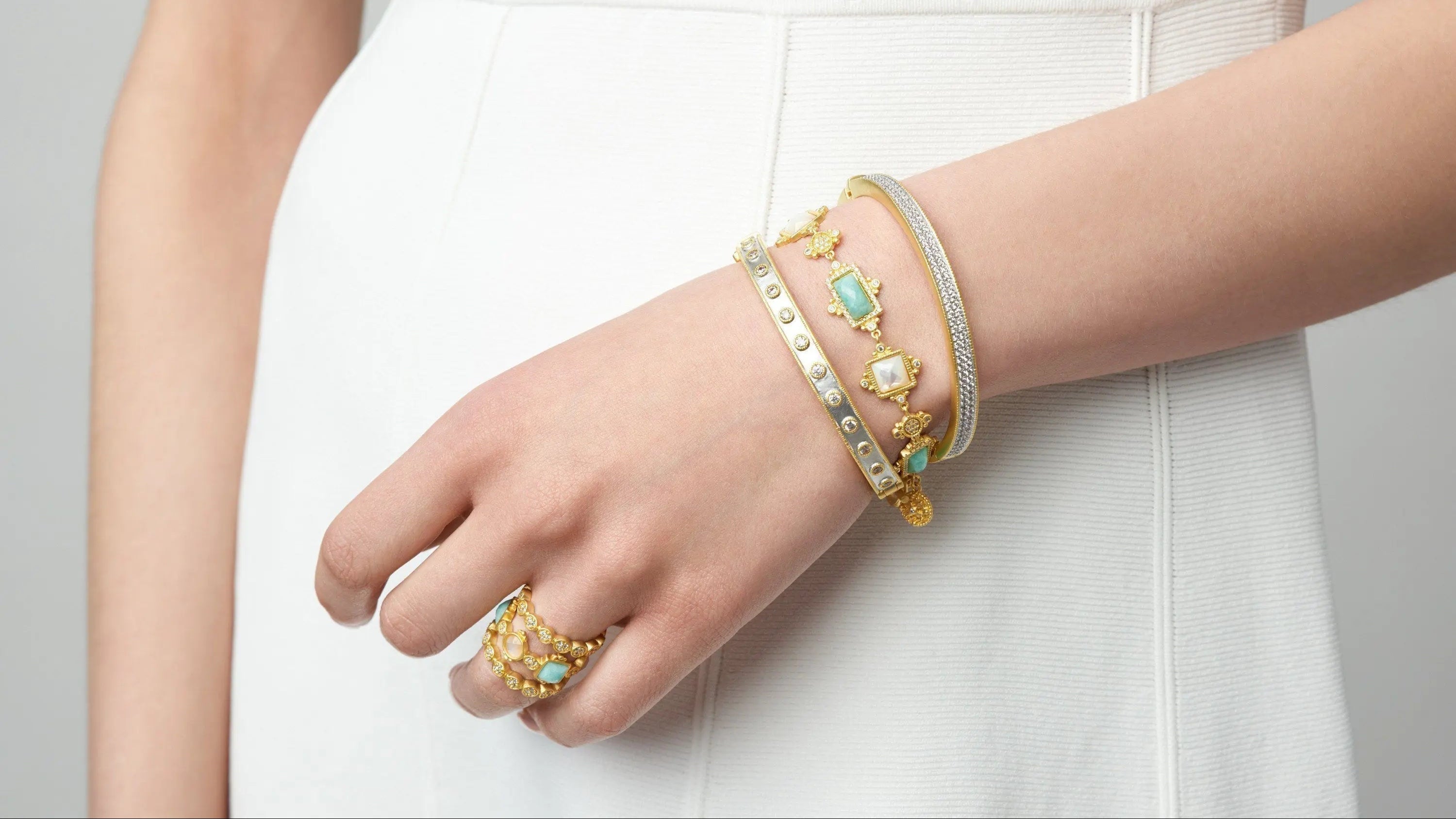 Amazonian Allure Multi Stone Stack (Set of 3 Rings)
