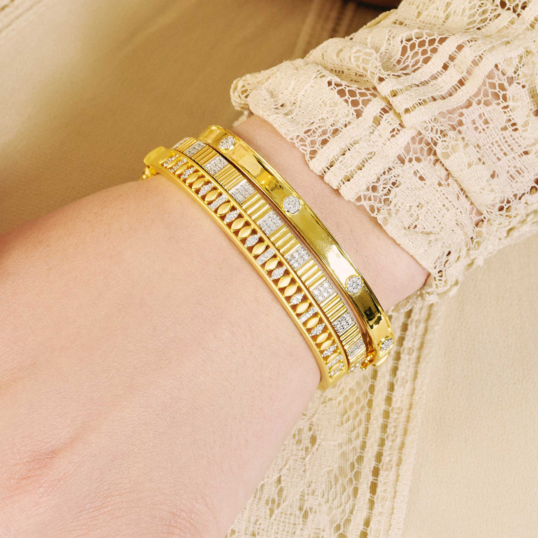 Armor of Pavé Hinge Bangle - FREIDA ROTHMAN