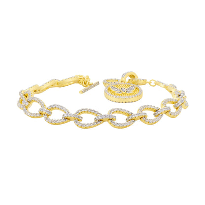 Butterflies in Bloom Dewdrop Chain Link Bracelet - FREIDA ROTHMAN