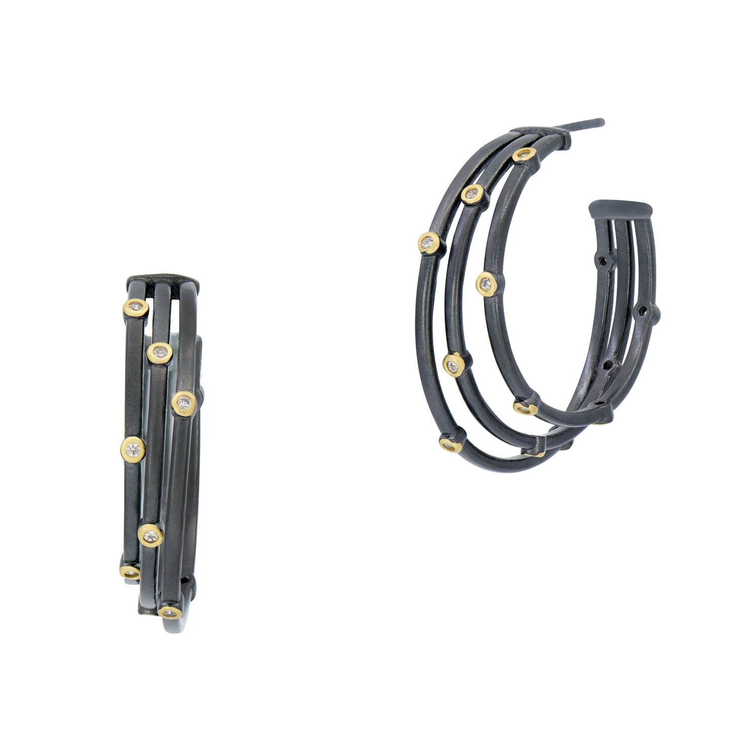 Signature Cityscape Wire Hoop Earrings - FREIDA ROTHMAN