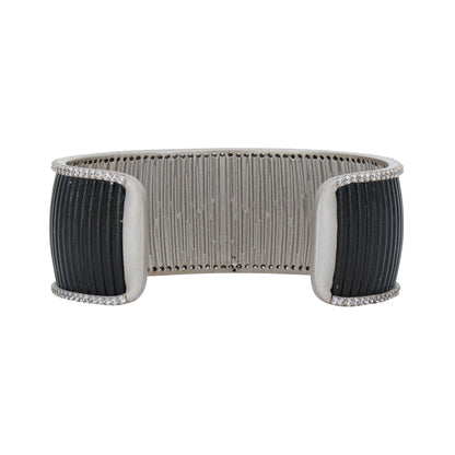 Industrial Finish Ribbed Metro Cuff - FREIDA ROTHMAN