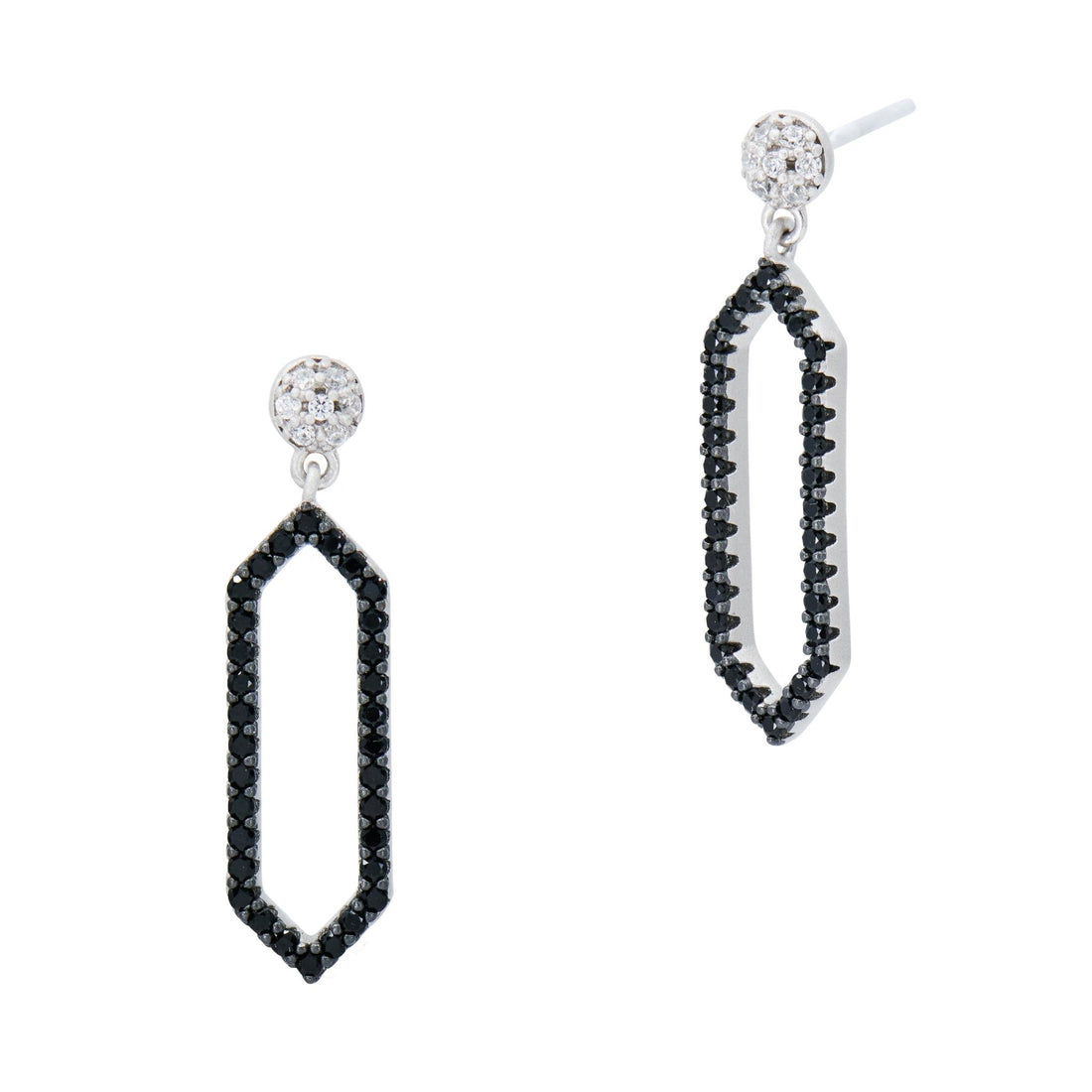 Industrial Finish Honeycomb Drop Earrings - FREIDA ROTHMAN