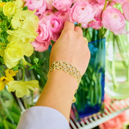 Butterflies in Bloom Dewdrop Chain Link Bracelet - FREIDA ROTHMAN