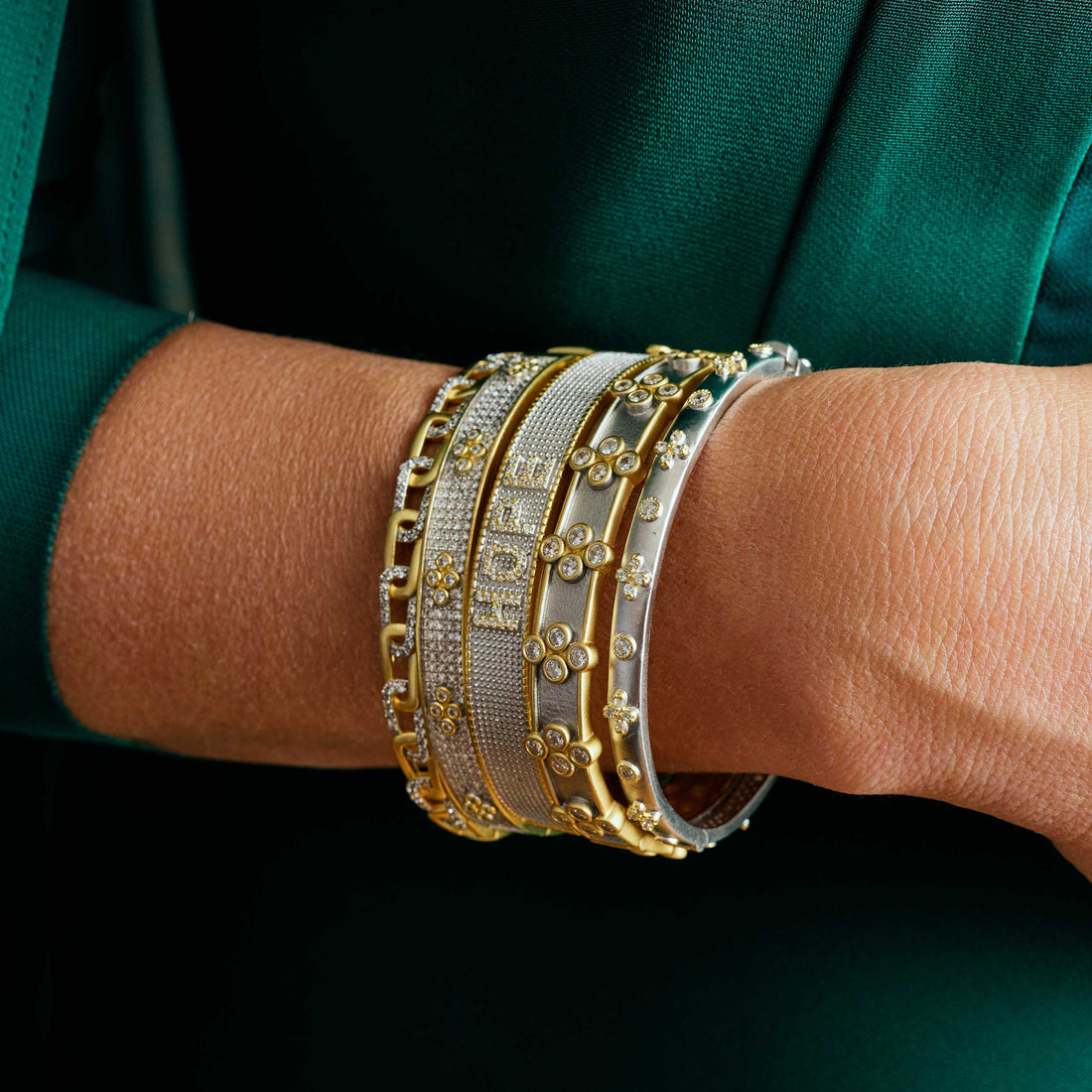 Our Favorite Clover Hinge Bangle - FREIDA ROTHMAN