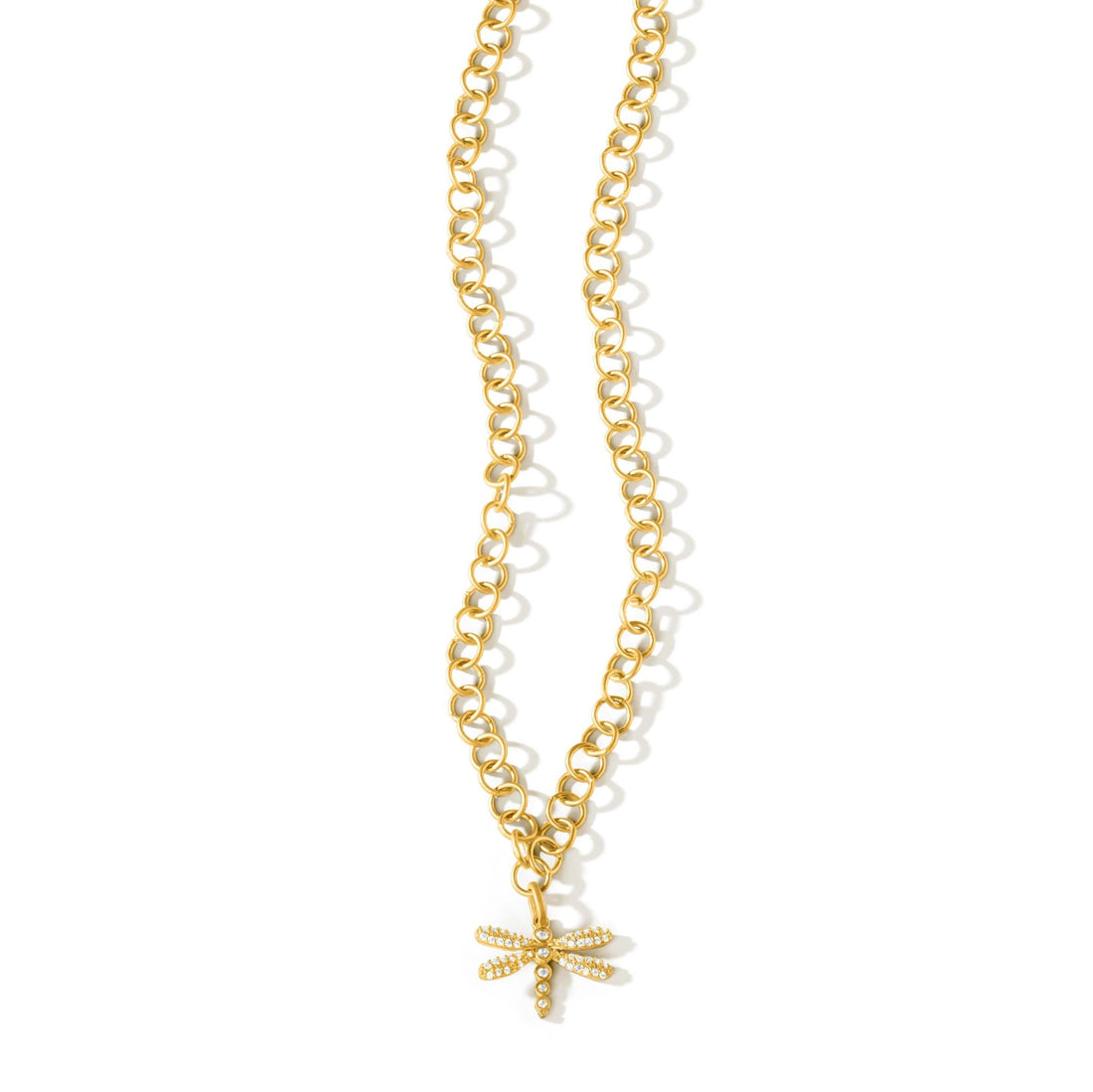 Dragonfly Pavé Chain Link Necklace - FREIDA ROTHMAN