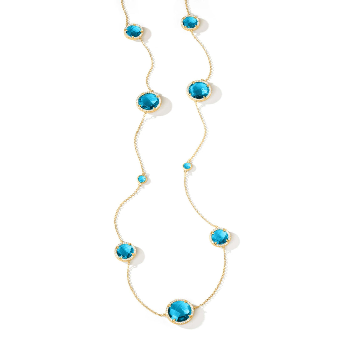 Aqua Azure Station Necklace - FREIDA ROTHMAN