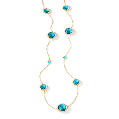 Aqua Azure Station Necklace - FREIDA ROTHMAN