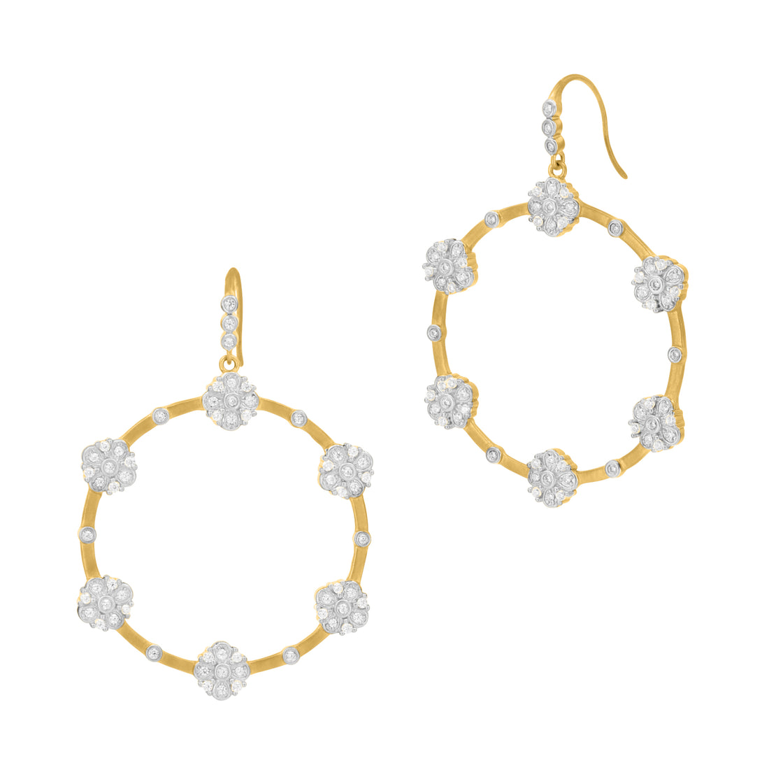 Brooklyn in Bloom Station Open Hoop Earrings - FREIDA ROTHMAN
