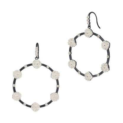 Brooklyn in Bloom Station Open Hoop Earrings - FREIDA ROTHMAN