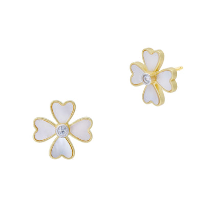 City Blooms Mother of Pearl Stud Earrings - FREIDA ROTHMAN