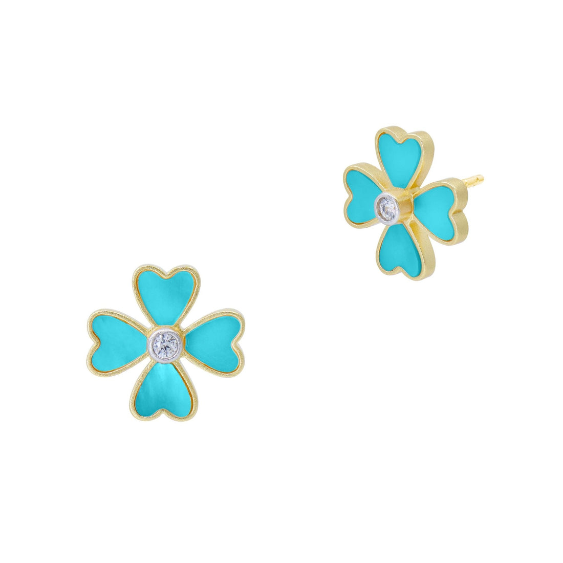 City Blooms Turquoise Stud Earrings - FREIDA ROTHMAN