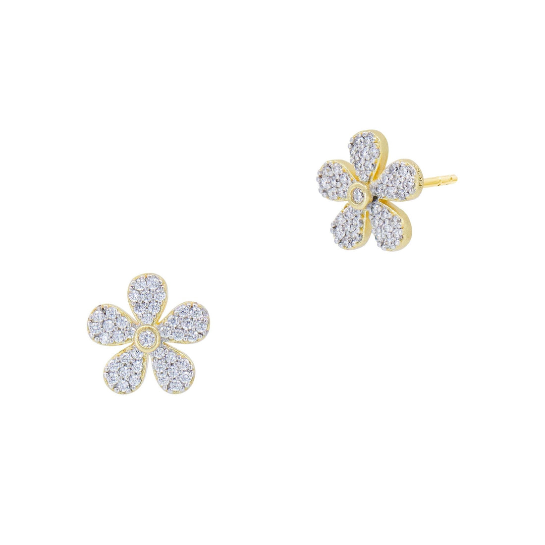 City Pavé Petal Stud Earrings - FREIDA ROTHMAN