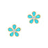 City Turquoise Petal Stud Earrings - FREIDA ROTHMAN