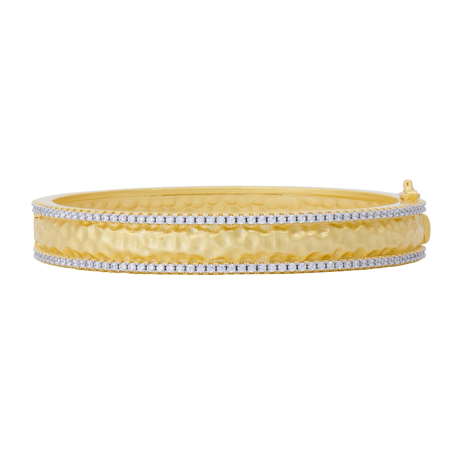 City Pavé Edge Hammered Bracelet - FREIDA ROTHMAN