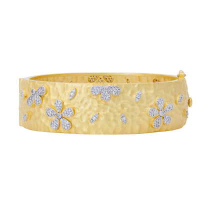 Garden of Grit Hammered Statement Bracelet - FREIDA ROTHMAN