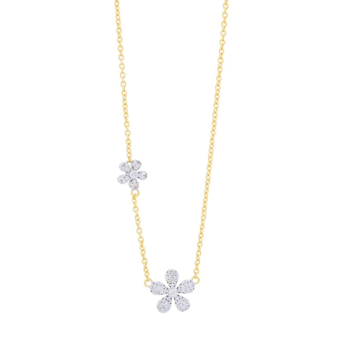City Pavé Petal Short Necklace - FREIDA ROTHMAN