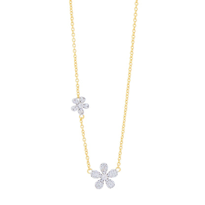 City Pavé Petal Short Necklace - FREIDA ROTHMAN