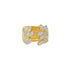 City Petals Hammered Wide Cuff Ring - FREIDA ROTHMAN
