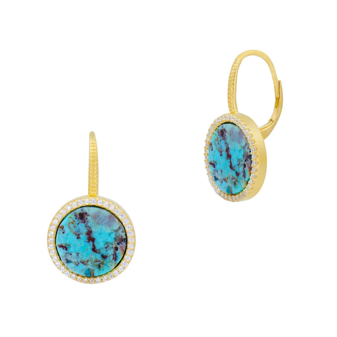 Brooklyn Aqua Azure Leverback Earrings - FREIDA ROTHMAN