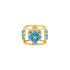 Brooklyn in Bloom Turquoise Clover Pavé Ring - FREIDA ROTHMAN